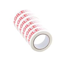 Q-Connect Printed Fragile Tape Self Adhesive BOPP 48mmx66m (Pack of 6)