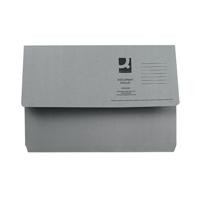 Q-Connect Document Wallet Foolscap Grey (Pack of 50) KF23013