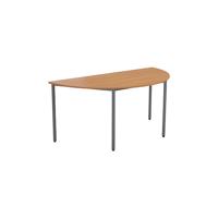 Jemini Semi Circular Multipurpose Table 1600x800x730mm Beech KF71589