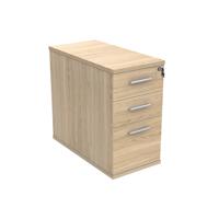 Astin 3 Drawer Desk High Pedestal Lockable 480x880x745mm Canadian Oak KF77719