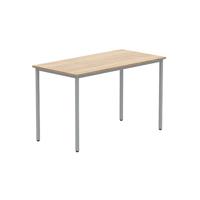 Astin Rectangular Multipurpose Table 1200x600x730mm Canadian Oak/Silver KF77736
