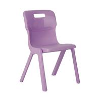 Titan One Piece Classroom Chair 435x384x600mm Purple (Pack of 10) KF78555