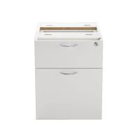 Jemini 2 Drawer Fixed Pedestal White KF78662