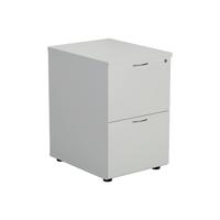 Jemini 2 Drawer Filing Cabinet 464x600x710mm White KF78666