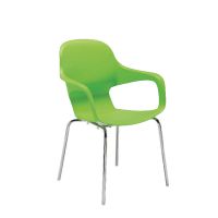 Arista Cafe Bistro Chair with Chrome Base Green KF78672