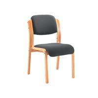 Jemini Wood Frame Side Chair 640x640x845mm Charcoal KF78680