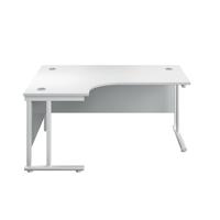 Serrion Radial Left Hand Cantilever Desk 1500mm White KF800177