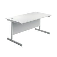 First Rectangular Cantilever Desk 1400x800x730mm White/White KF803423