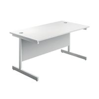 First Rectangular Cantilever Desk 1600x800x730mm White/White KF803485