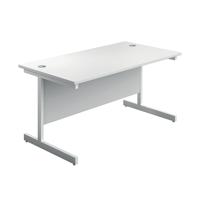 First Rectangular Cantilever Desk 1800x800x730mm White/White KF803546