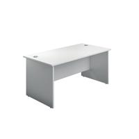 Jemini Rectangular Panel End Desk 1800x800x730mm White KF804550