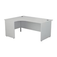 Jemini Radial Left Hand Panel End Desk 1600x1200x730mm White KF805038