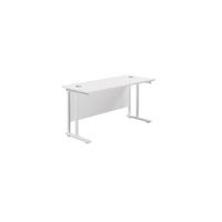 Jemini Rectangular Cantilever Desk 1200x600x730mm White/White KF806295