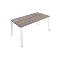Jemini 1 Person Bench Desk 1200x800x730mm Grey Oak/White KF808497