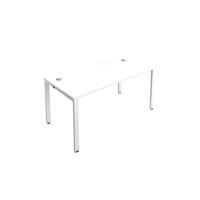 Jemini 1 Person Bench Desk 1200x800x730mm White/White KF808510