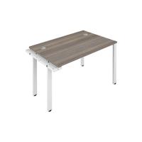 Jemini 1 Person Extension Bench Desk 1200x800x730mm Grey Oak/White KF808558