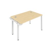 Jemini 1 Person Extension Bench Desk 1200x800x730mm Maple/White KF808589