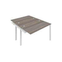 Jemini 2 Person Extension Bench Desk 1200x1600x730mm Grey Oak KF808619