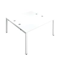 Jemini 2 Person Bench Desk 1200x1600x730mm White/White KF808695