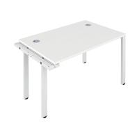 Jemini 1 Person Extension Bench Desk 1600x800x730mm White/White KF809296