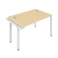 Jemini 1 Person Extension Bench Desk 1600x800x730mm Maple/White KF809302