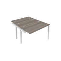 Jemini 2 Person Extension Bench Desk 1600x1600x730mm Grey Oak KF809333