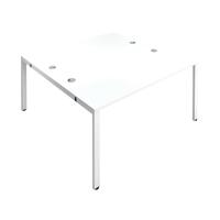 Jemini 2 Person Bench Desk 3200x1600x730mm White/White KF809418