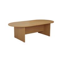 Jemini D-End Meeting Table 2400x1200x730mm Nova Oak KF816715