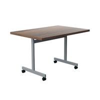 Jemini Rectangular Tilting Table 1200x800x720mm Dark Walnut/Silver KF816783