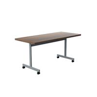 Jemini Rectangular Tilting Table 1600x700x720mm Dark Walnut/Silver KF816838