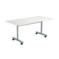 Jemini Rectangular Tilting Table 1600x700x720mm White/Silver KF816869