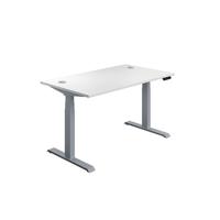First Sit/Stand Desk 1200x800x630-1290mm White/Silver KF820598