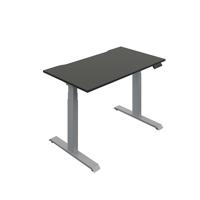 Okoform Dual Motor Sit/Stand Heated Desk 1600x800x645-1305mm Black/Silver KF822502