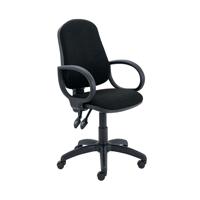 First Calypso Operator Chair with Fixed Arms 640x640x985-1175mm Black KF822899