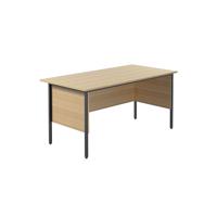 Serrion Rectangular 4 Leg Desk with Modesty Panel 1500x750x730mm Ferrera Oak KF838370