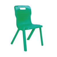 Titan One Piece Classroom Chair 363x343x563mm Green (Pack of 10) KF838706