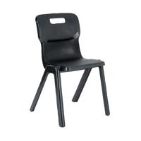 Titan One Piece Classroom Chair 435x384x600mm Charcoal (Pack of 10) KF838711