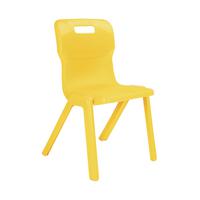 Titan One Piece Classroom Chair 480x486x799mm Yellow (Pack of 30) KF838727