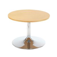 First Bistro Table Trumpet Base 800mm Diameter Low Beech KF839232