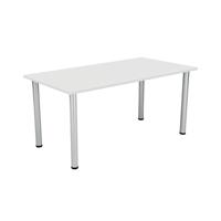 Jemini Rectangular Meeting Table 1600x800x730mm White KF840186