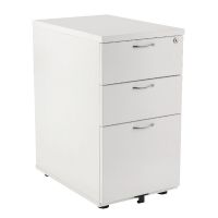 First Desk High Pedestal 3 Drawer 800mm Deep White KF98512
