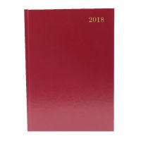 A4 Day/Page Appointments 2018 Burgundy Desk Diary KFA41ABG18