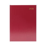 Desk Diary Day Per Page A4 Appointment Burgundy 2025 KFA41ABG25