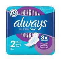 Always Ultra Day Pads with Wings Long Size 2 x11 Per Pack (Pack of 8) 927316