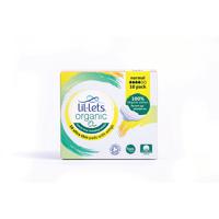 Lil-Lets Organic Sanitary Pads Ultra Thin with Wings Normal x10 (Pack of 24) 94ORGNO10