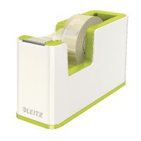 Leitz WOW Tape Dispenser White/Green 53641064