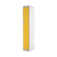 Single Compartment Locker 300x300x1800mm Yellow Door MC00006