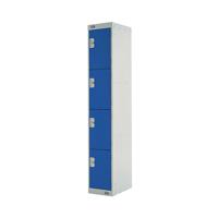Four Compartment Locker 300x300x1800mm Blue Door MC00019