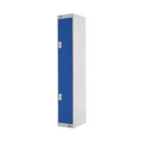 Two Compartment Locker 300x450x1800mm Blue Door MC00043