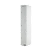 Three Compartment Locker 300x450x1800mm Light Grey Door MC00050